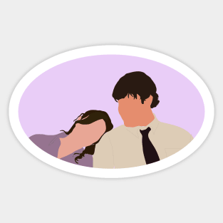 Pam Jim Shoulder - Purple Sticker
